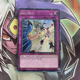 RIRA-EN076 Get Out! Secret Rare UNL Edition NM Yugioh Card
