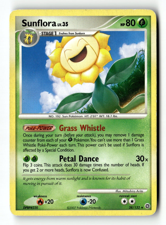 Pokemon Card Sunflora LP Secret Wonders 38/132