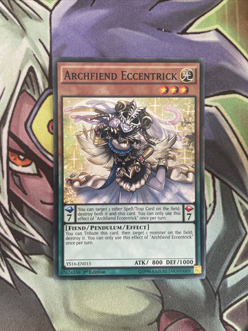 YS16-EN015 Archfiend Eccentrick Common 1st Edition NM Yugioh Card