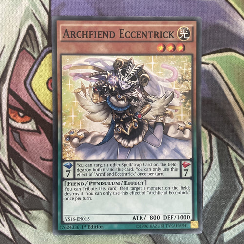 YS16-EN015 Archfiend Eccentrick Common 1st Edition NM Yugioh Card