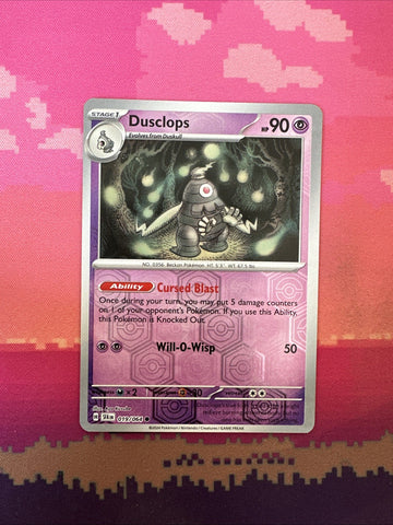 Pokemon Card Dusclops Shrouded Fable Reverse Holo 019/064 NM
