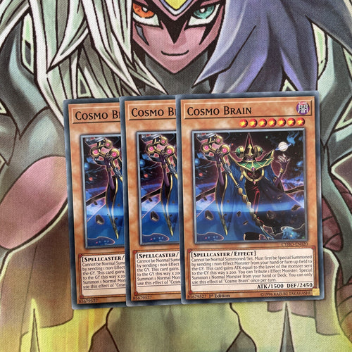CYHO-EN020 x3 Cosmo Brain Common Excellent Condition Yugioh