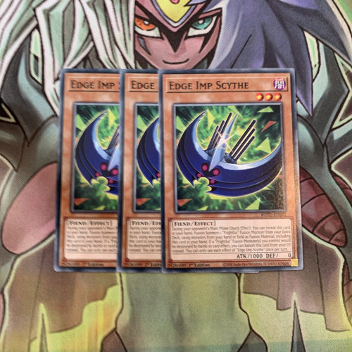 ROTD-EN022 x3 Edge Imp Scythe Common Excellent Condition Yugioh