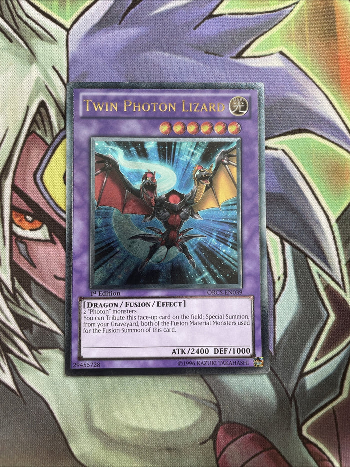 ORCS-EN039 Twin Photon Lizard Ultimate Rare 1st Edition NM Yugioh Card