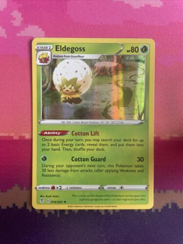Pokemon Card Eldegoss Evolving Skies Holo Rare 016/203 Near Mint