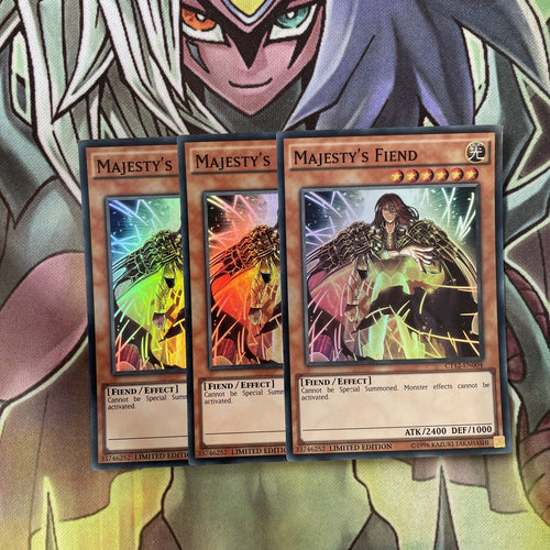 CT12-EN004 x3 Majesty's Fiend Super Rare Excellent Condition Yugioh
