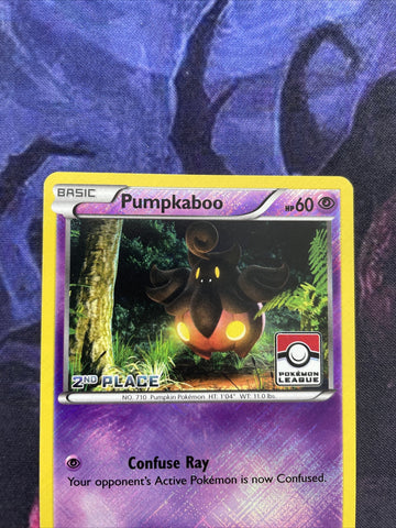 Pokemon Card Pumpkaboo 2nd Place Winner Crosshatch 56/146 NM (back)