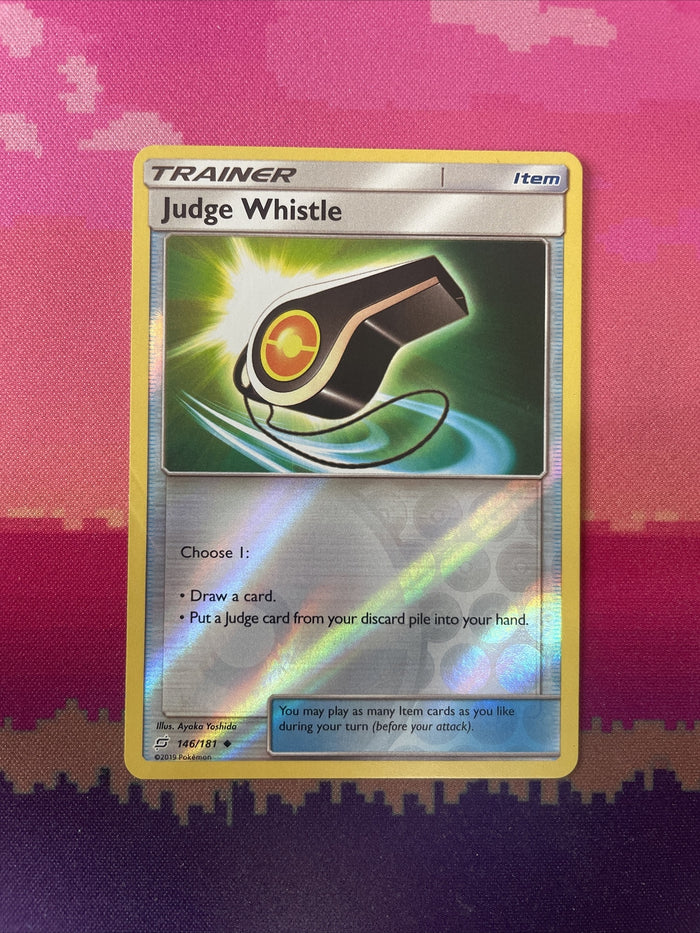 Pokemon Card Judge Whistle Team Up Reverse Holo 146/181 NM