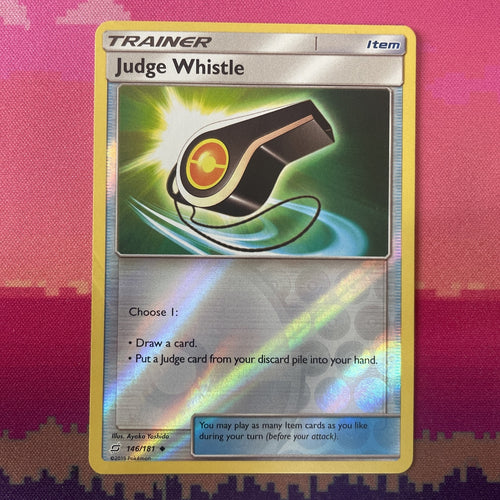 Pokemon Card Judge Whistle Team Up Reverse Holo 146/181 NM