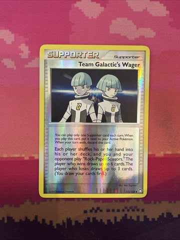 Pokemon Card Team Galactic's Wager Mysterious Treasures Reverse Holo 115/123 NM