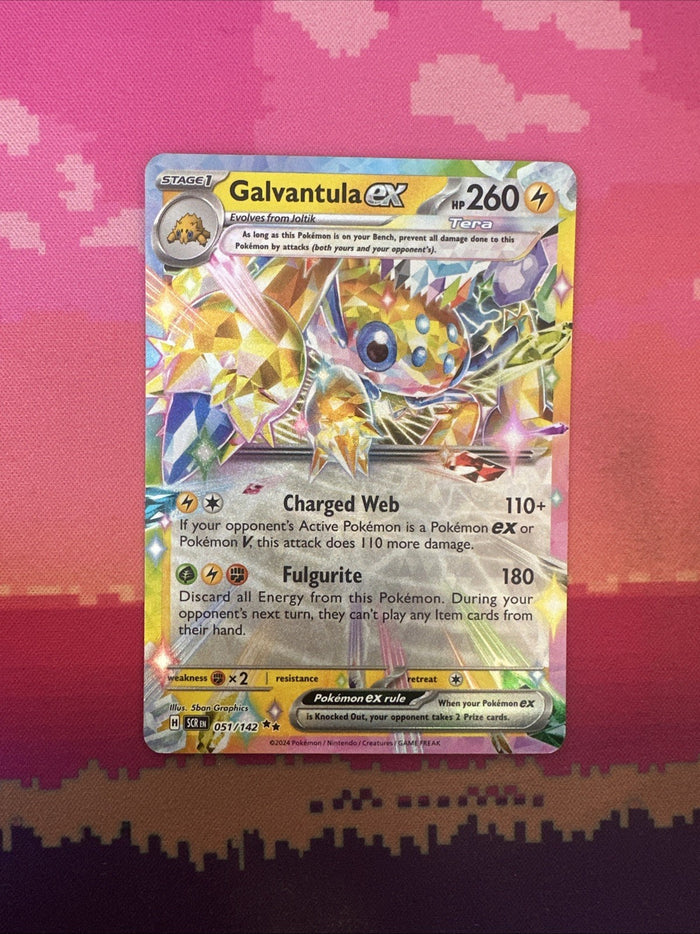 Pokemon Card Galvantula ex 051/142 Double Rare Stellar Crown Near Mint