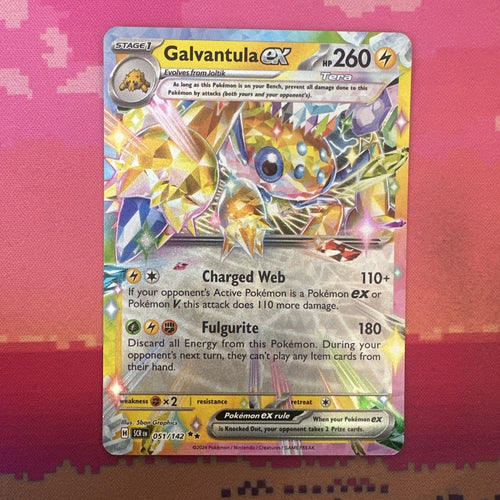 Pokemon Card Galvantula ex 051/142 Double Rare Stellar Crown Near Mint