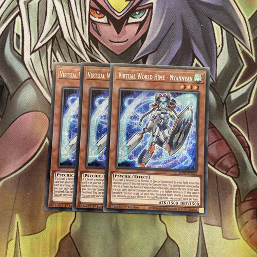 MP21-EN223 x3 Virtual World Hime - Nyannyan Secret Excellent Conditon Yugioh