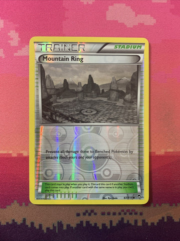 Pokemon Card Mountain Ring Furious Fists Reverse Holo 97/111 Near Mint