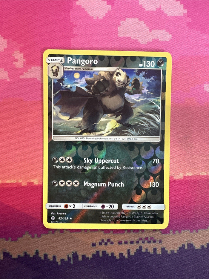 Pokemon Card Pangoro Guardians Rising Reverse Holo Rare 82/145 Near Mint