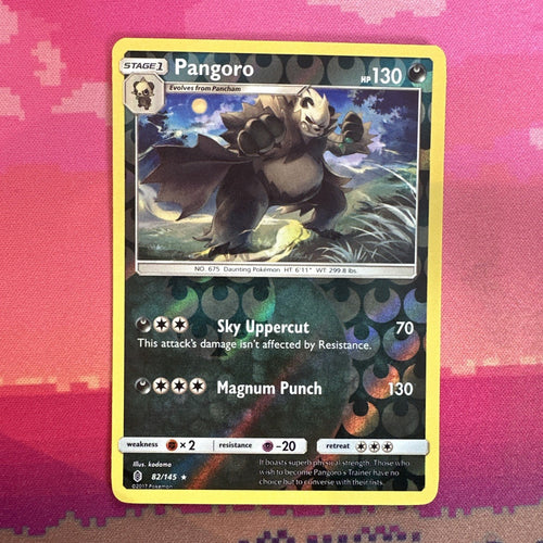 Pokemon Card Pangoro Guardians Rising Reverse Holo Rare 82/145 Near Mint