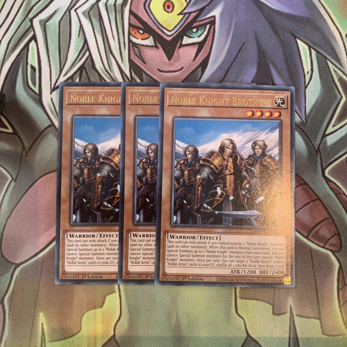 MAGO-EN083 x3 Noble Knight Brothers Rare Excellent Condition Yugioh