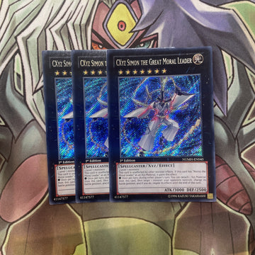 NUMH-EN040 CXyz Simon The Great Moral Leader Secret x3 Excellent Cond Yugioh