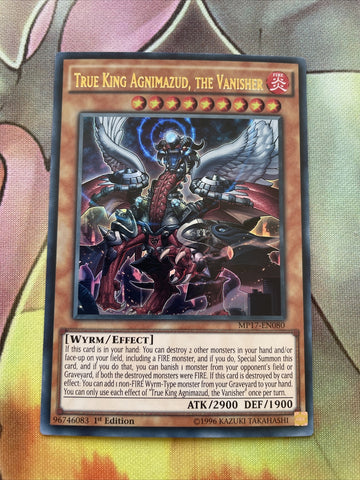 MP17-EN080 1x Ultra Rare True King Agnimazud, The Vanisher 1st Edition Yugioh