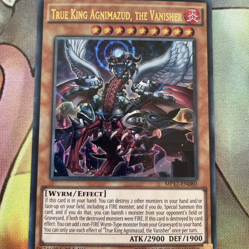 MP17-EN080 1x Ultra Rare True King Agnimazud, The Vanisher 1st Edition Yugioh