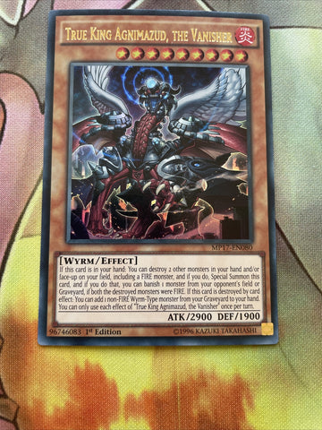 MP17-EN080 1x Ultra Rare True King Agnimazud, The Vanisher 1st Edition Yugioh (back)