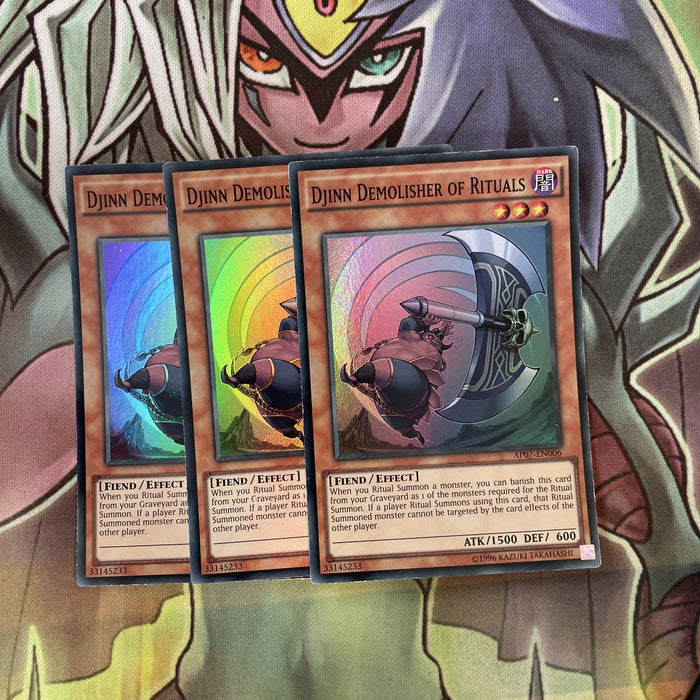 AP07-EN006 x3 Djinn Demolisher of Rituals Super Rare Excellent Condition Yugioh