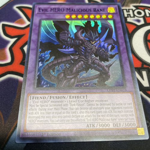 Yugioh Evil HERO Malicious Bane LDS3-EN033 BLUE Ultra 1st NM