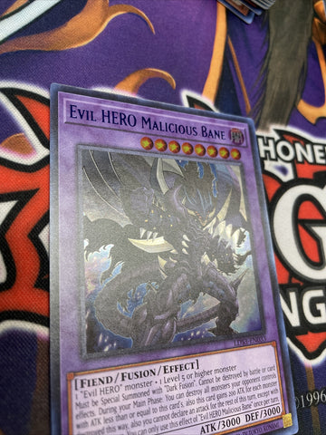 Yugioh Evil HERO Malicious Bane LDS3-EN033 BLUE Ultra 1st NM (back)