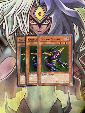 SD10-EN009 x3 Cannon Soldier Common Excellent Condition Yugioh