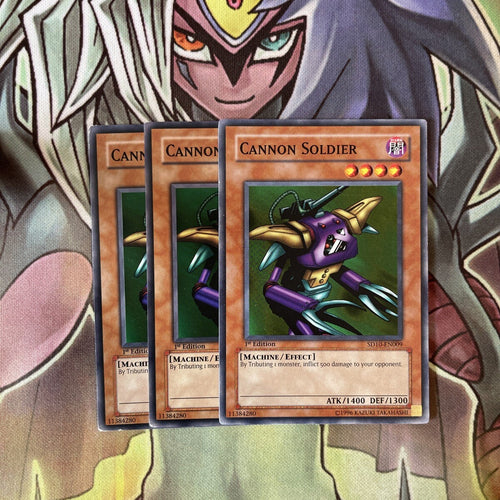 SD10-EN009 x3 Cannon Soldier Common Excellent Condition Yugioh