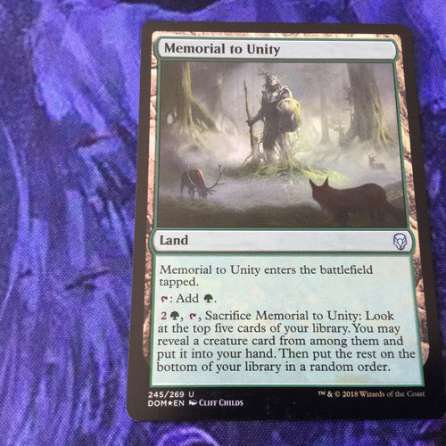 Memorial to Unity Foil - Dominaria Excellent Magic MTG