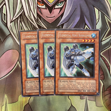 CRV-EN014 x3 Elemental Hero Bubbleman Rare Excellent Condition Yugioh