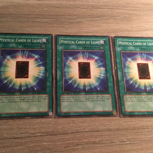 LODT-EN058  3x Mystical Cards of Light - Common - 1st Edition Yugioh