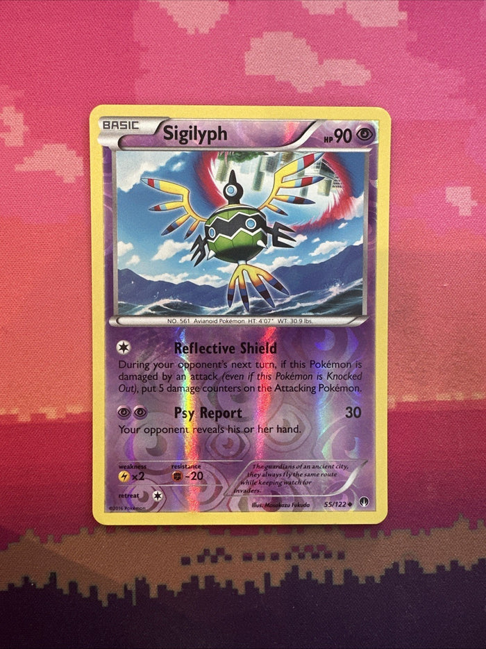 Pokemon Card Siglyph Breakpoint Reverse Holo 55/122 Near Mint