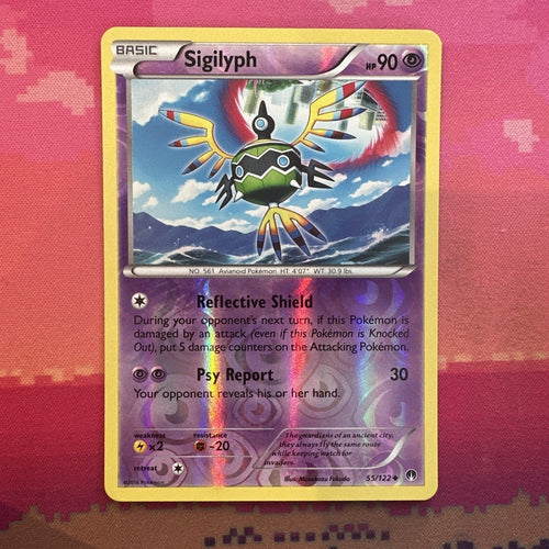 Pokemon Card Siglyph Breakpoint Reverse Holo 55/122 Near Mint