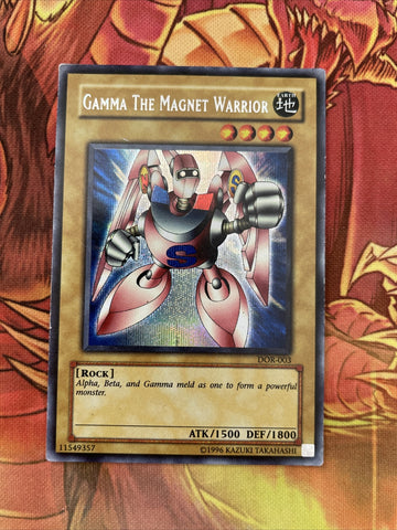 dor-003 Gamma the Magnet Warrior (LP) Prismatic-Secret Rare Yugioh!