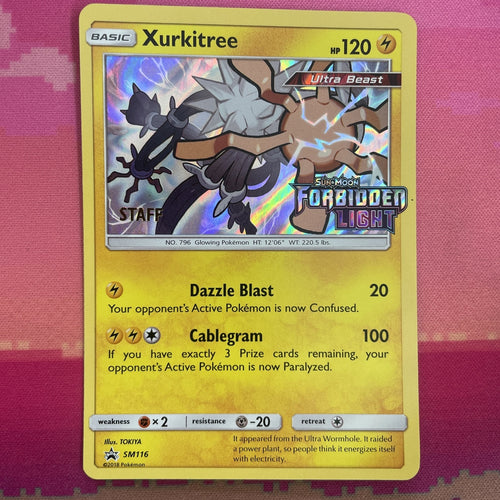 Pokemon Card Xurkitree SM116 Black Star Promo STAFF Near Mint