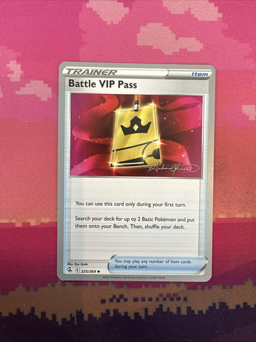 Pokemon Card Battle VIP Pass World Championships 2022 225/264 NM