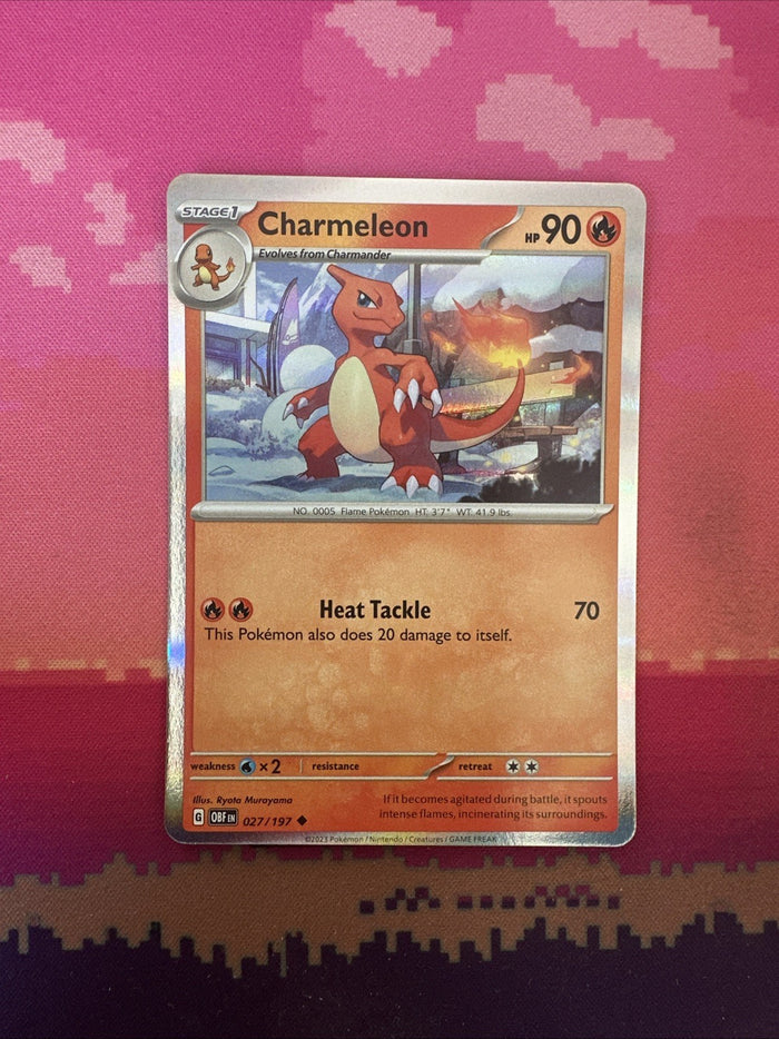 Pokemon Card Charmeleon Obsidian Flames Holo Uncommon 027/197 Near Mint