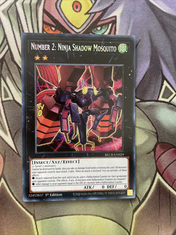 BLCR-EN029 Number 2: Ninja Shadow Mosquito Secret Rare NM Yugioh Card