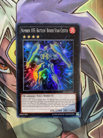 LTGY-EN051 Number 105: Battlin' Boxer Star Cestus Super Unl Edition NM Yugioh
