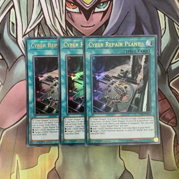 LEDD-ENB12 x3 Cyber Repair Plant Ultra Rare Excellent Condition Yugioh