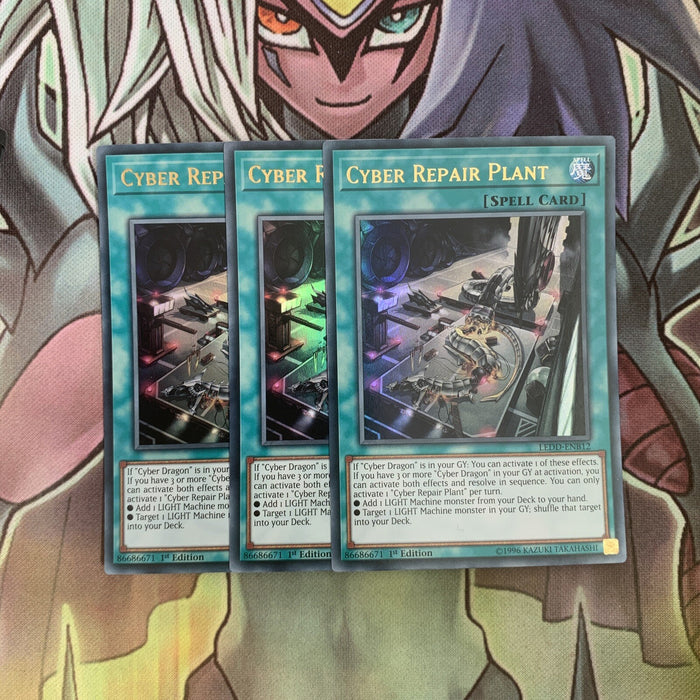 LEDD-ENB12 x3 Cyber Repair Plant Ultra Rare Excellent Condition Yugioh