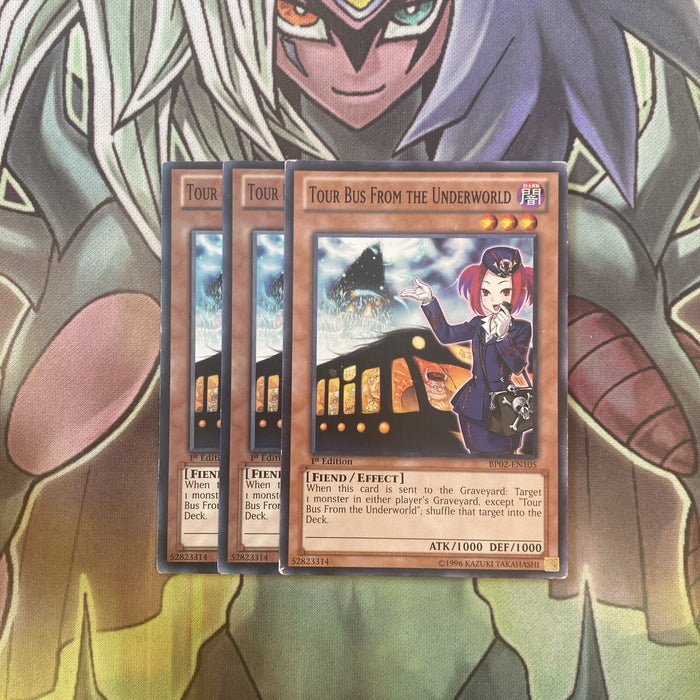 BP02-EN105 x3 Tour Bus From the Underworld Common Excellent Condition Yugioh