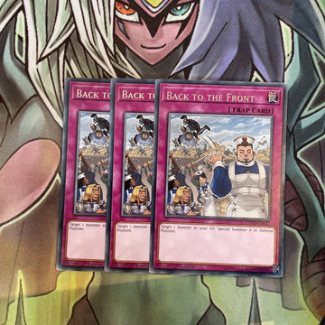 COTD-EN077 x3 Back to the Front Rare Excellent Condition Yugioh