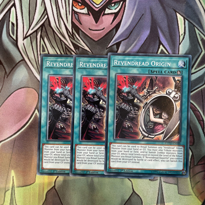COTD-EN084 x3 Revendread Origin Common Excellent Condition Yugioh