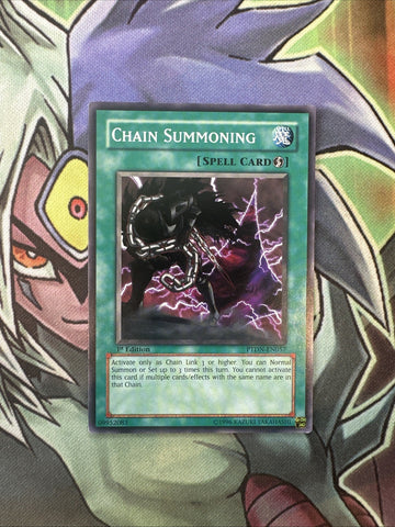 PTDN-EN057 Chain Summoning Common 1st Edition NM Yugioh Card