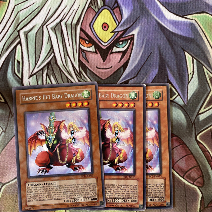 EOJ-EN013 x3 Harpie's Pet Baby Dragon Rare Excellent Condition Yugioh