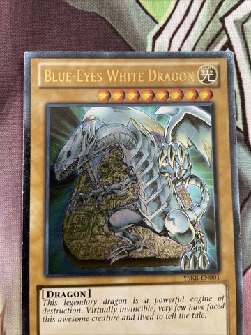 YSKR-EN001 Blue-Eyes White Dragon Ultimate Rare (unl Edition) LP Yugioh (back)