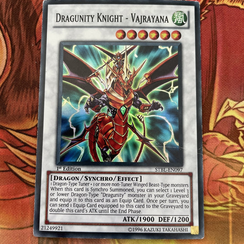 STBL-EN097 Yugioh Dragunity Knight - Vajrayana Super Rare 1st Edition